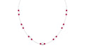 Created Ruby Contemporary Station Chain Necklace in Gold