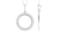 2.25 CT Certified Moissanite Eternity Pendant in Gold