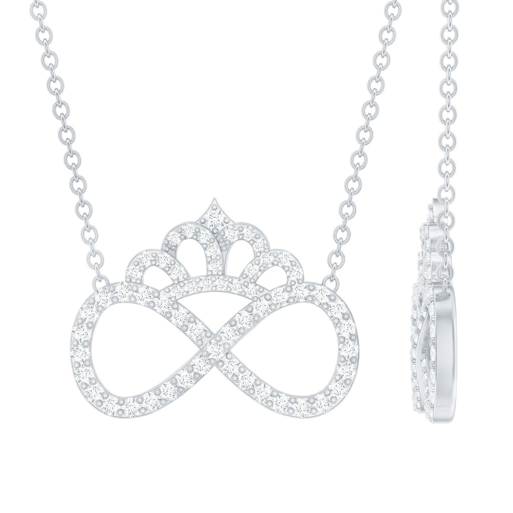 Lab Grown Diamond Crown Statement Necklace