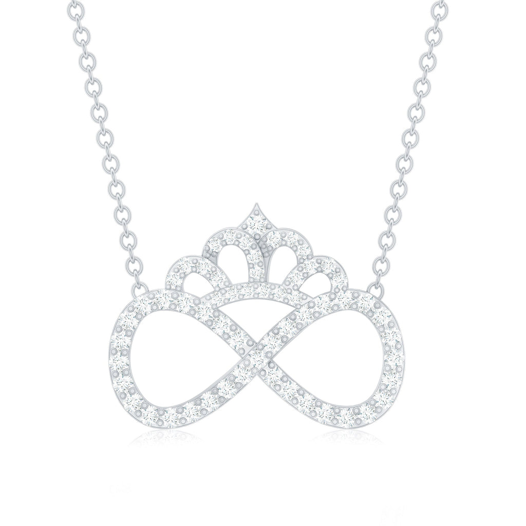 Lab Grown Diamond Crown Statement Necklace