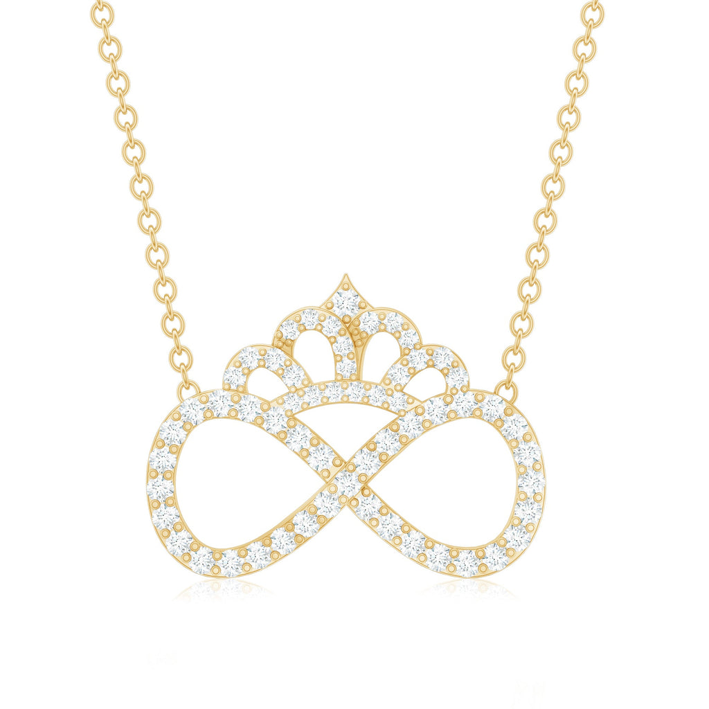 Lab Grown Diamond Crown Statement Necklace