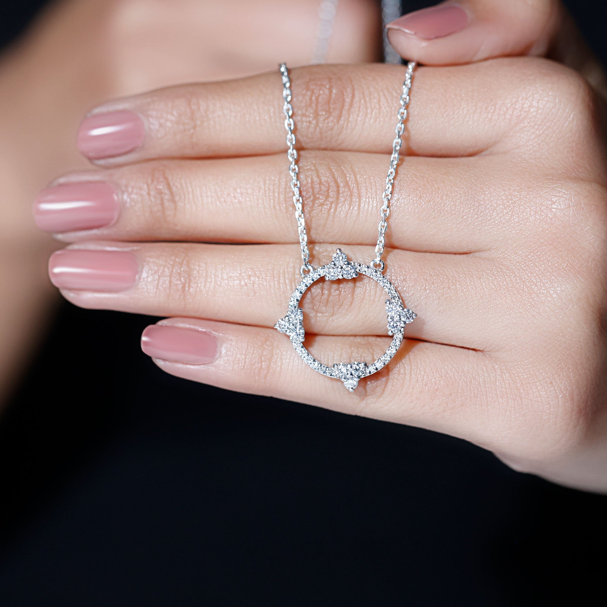 Certified Lab Grown Diamond Circle of Life Necklace