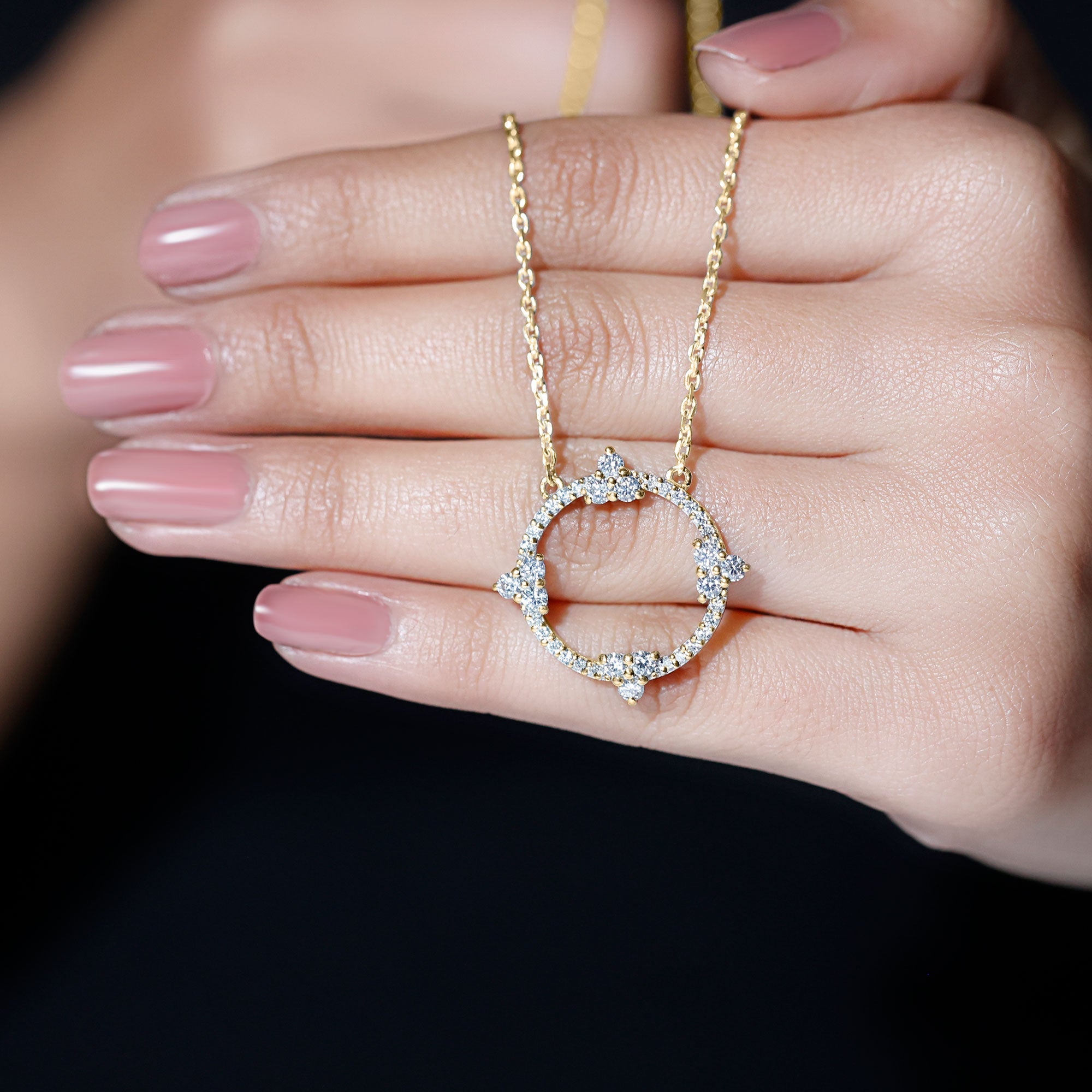 Certified Lab Grown Diamond Circle of Life Necklace