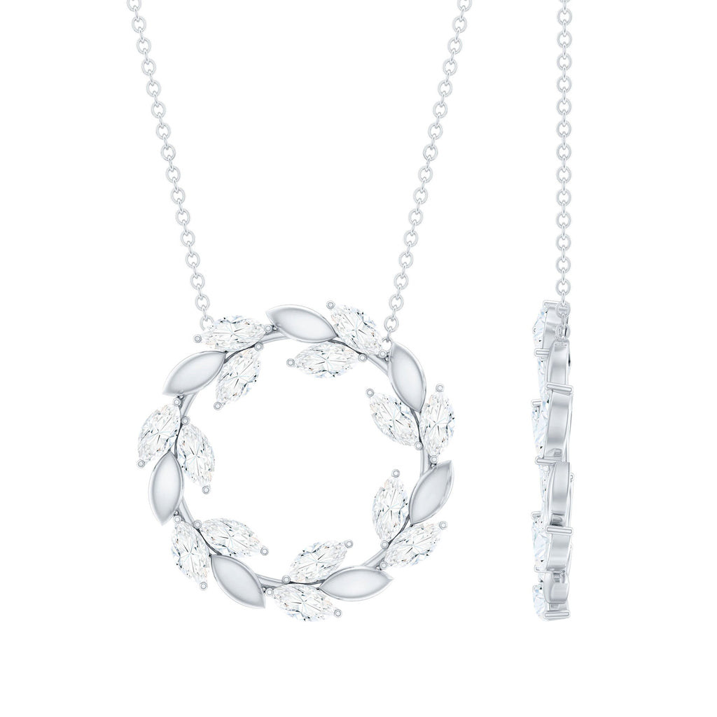 Lab Grown Diamond Nature Inspired Circle Necklace