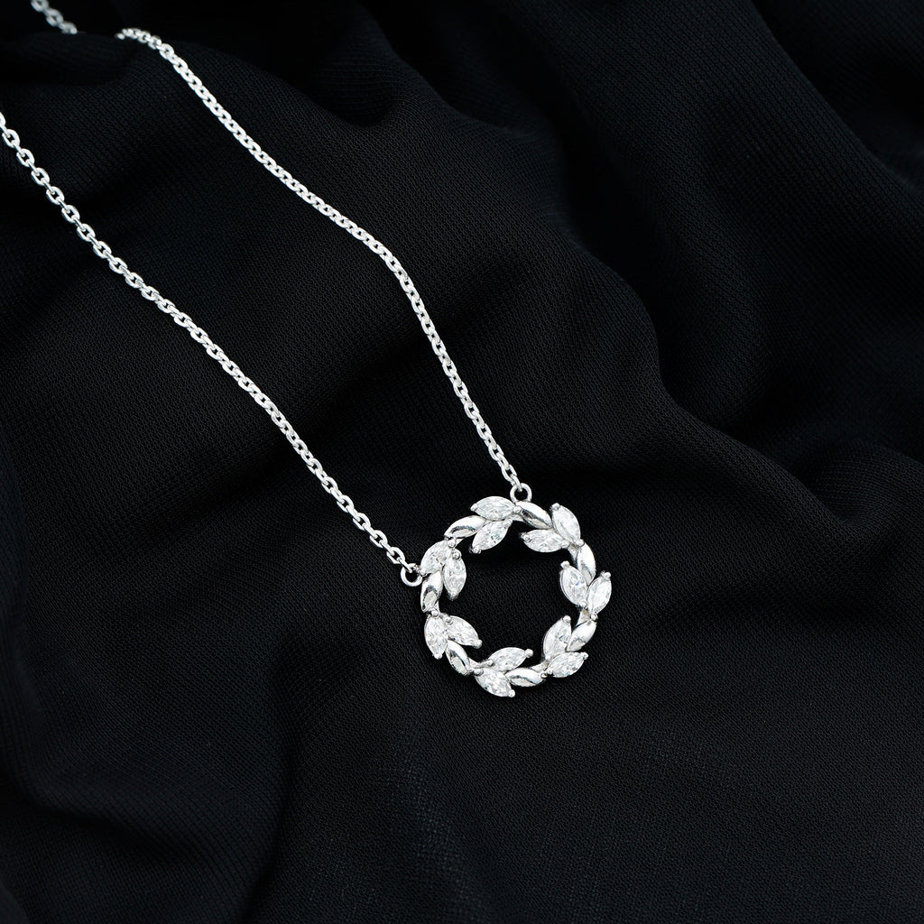 Lab Grown Diamond Nature Inspired Circle Necklace