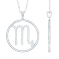 Certified Moissanite Scorpio Zodiac Pendant Necklace