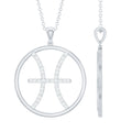 Certified Moissanite Pisces Zodiac Sign Pendant Necklace