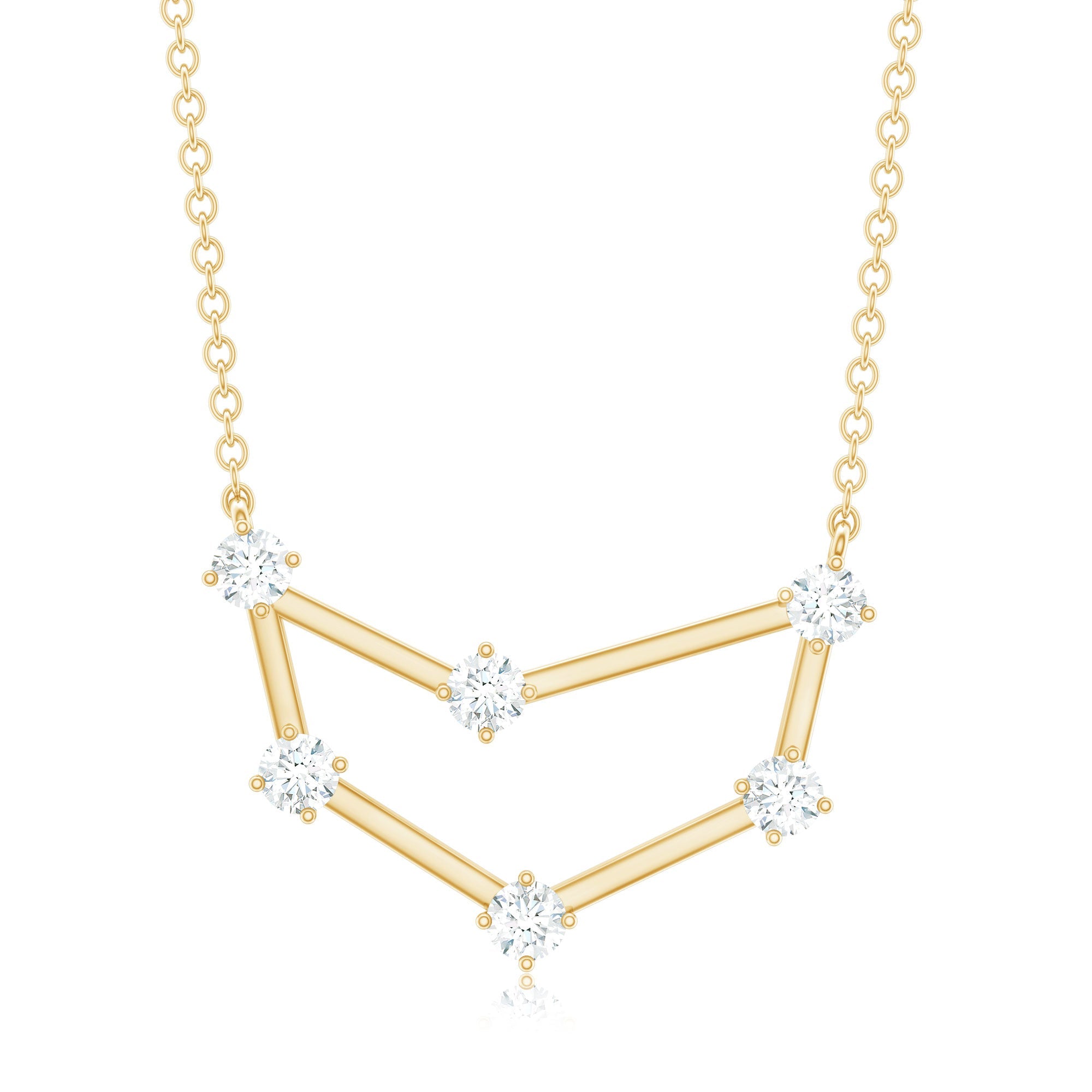 Certified Moissanite Capricorn Constellation Necklace