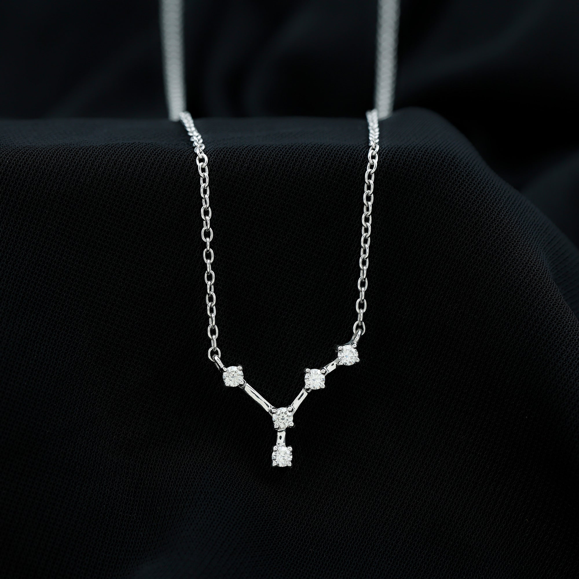 Moissanite Cancer Zodiac Constellation Necklace