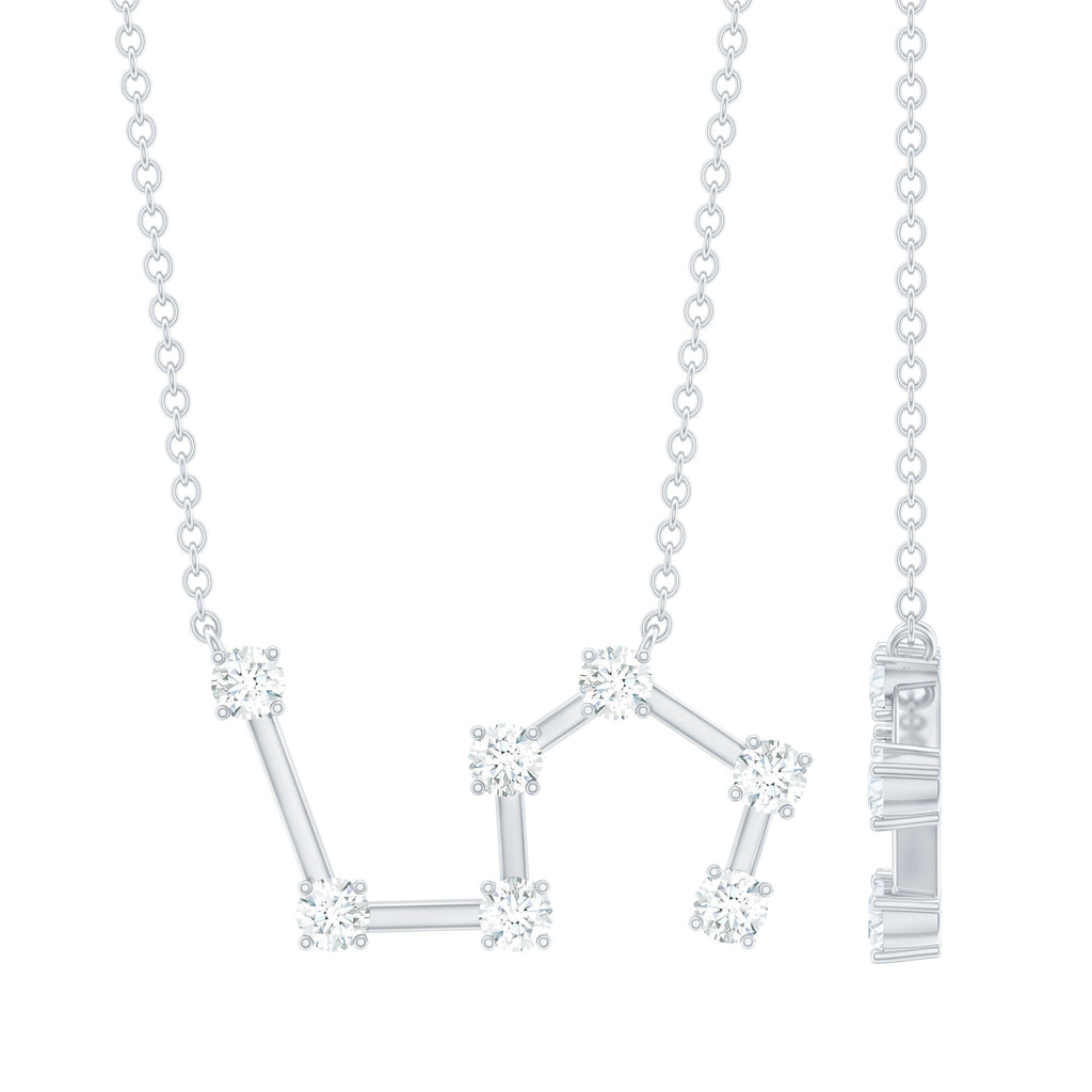 Moissanite Constellation Leo Zodiac Sign Necklace