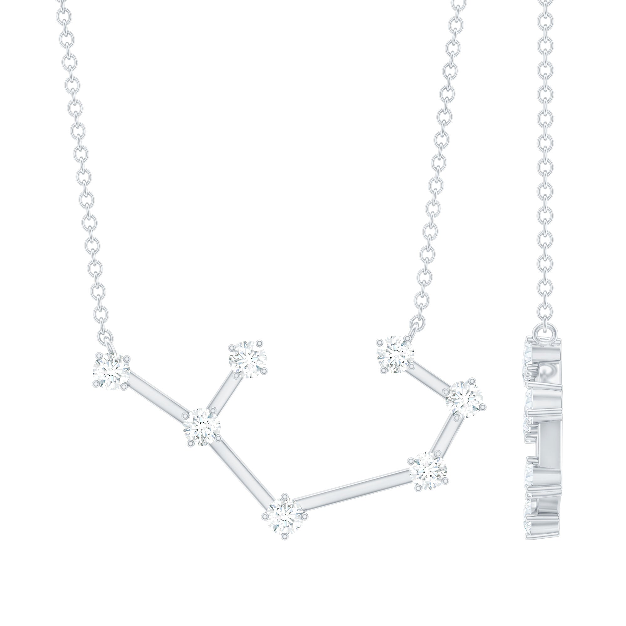 Certified Moissanite Constellation Sagittarius Zodiac Sign Necklace