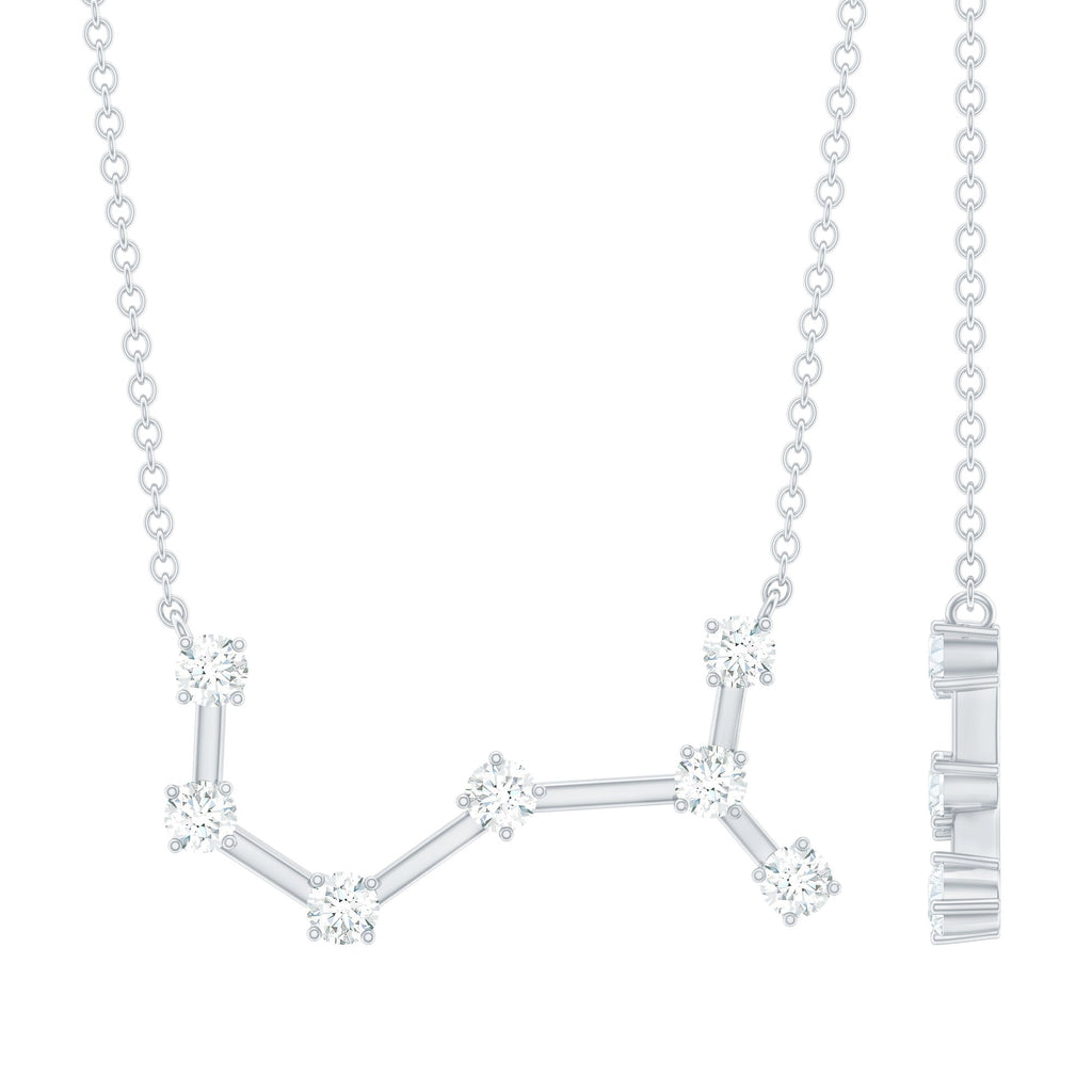 Certified Moissanite Constellation Scorpio Zodiac Necklace