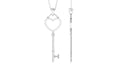 Certified Moissanite Open Heart Key Pendant Necklace