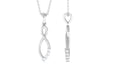 Certified Moissanite Infinity Pendant in Prong Setting