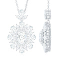 3.75 CT Certified Moissanite Bridal Pendant in Gold