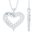 1 CT Certified Moissanite Heart Pendant in Prong Setting