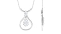 0.75 CT Certified Moissanite Teardrop Necklace in Illusion Setting