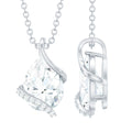 Minimal Moissanite Solitaire Pendant in Silver