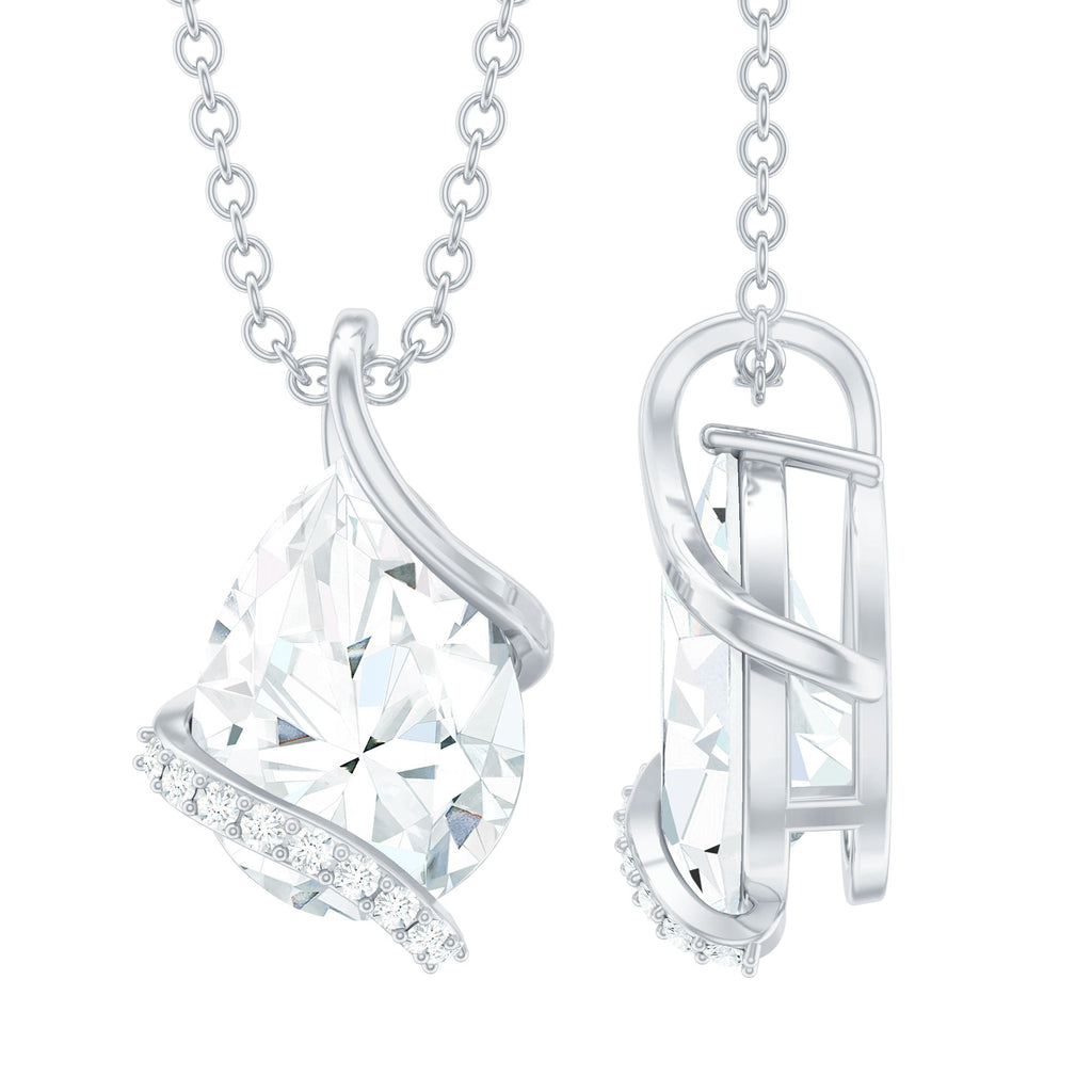 Minimal Moissanite Solitaire Pendant