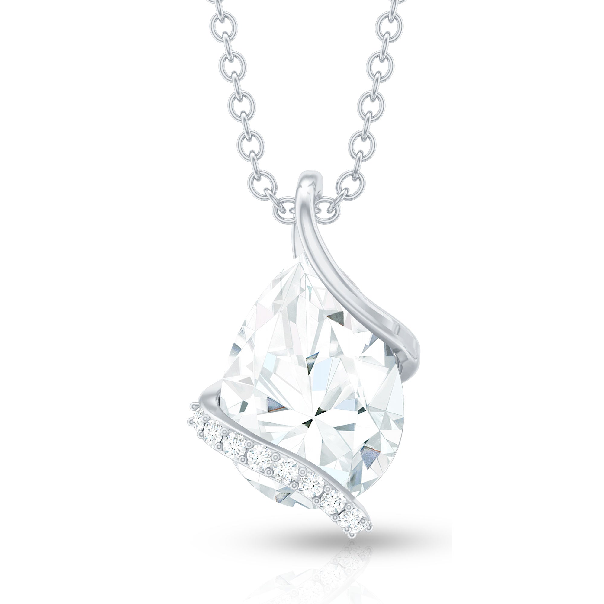 Minimal Moissanite Solitaire Pendant