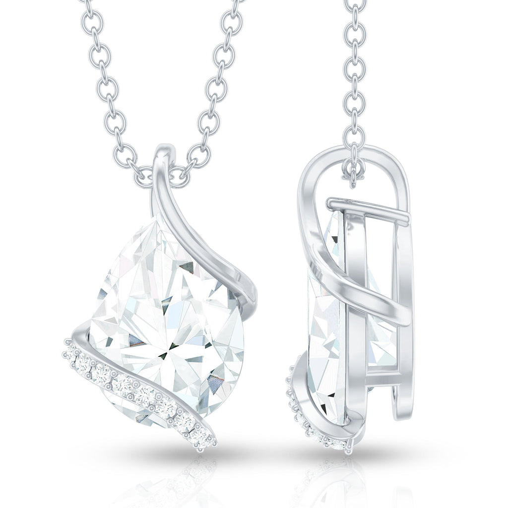 Minimal Moissanite Solitaire Pendant