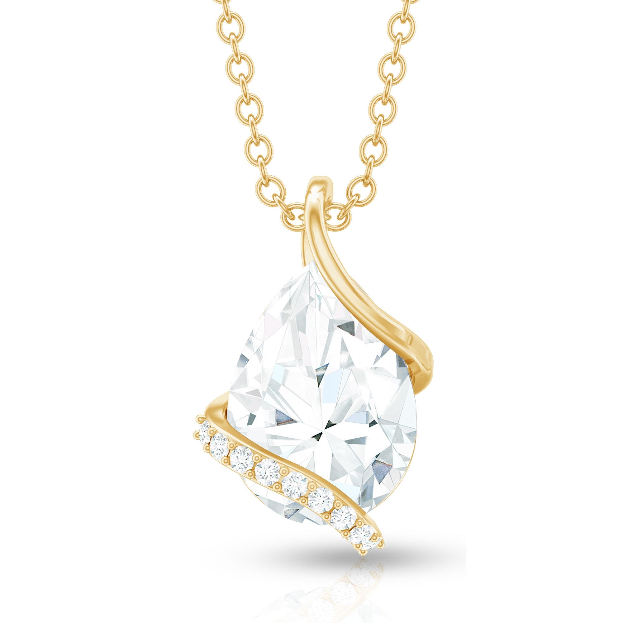 Minimal Moissanite Solitaire Pendant
