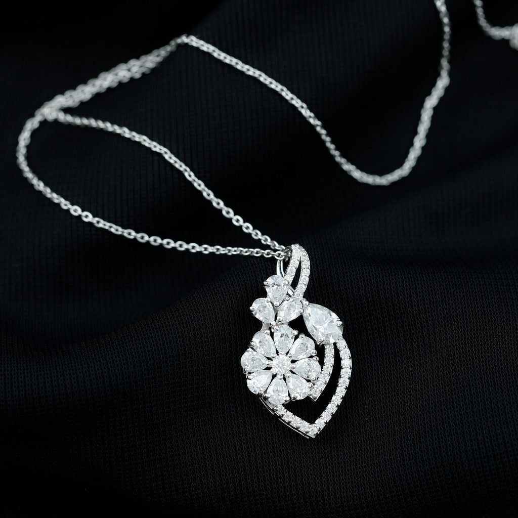 Certified Moissanite Designer Infinity Necklace With Chain