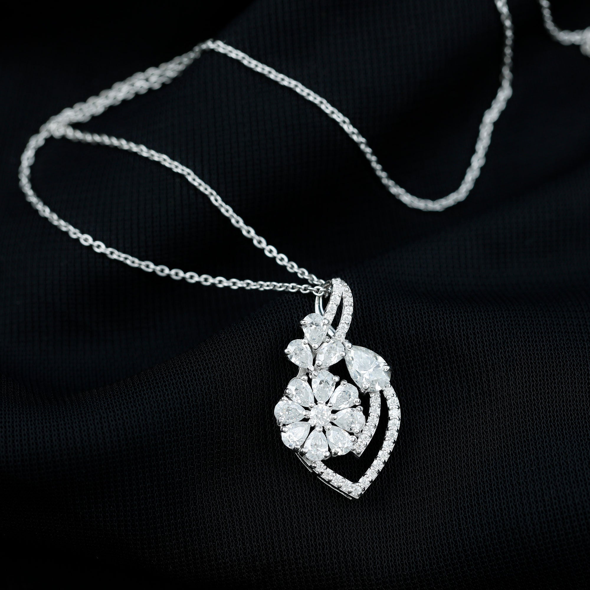 Certified Moissanite Designer Infinity Necklace With Chain