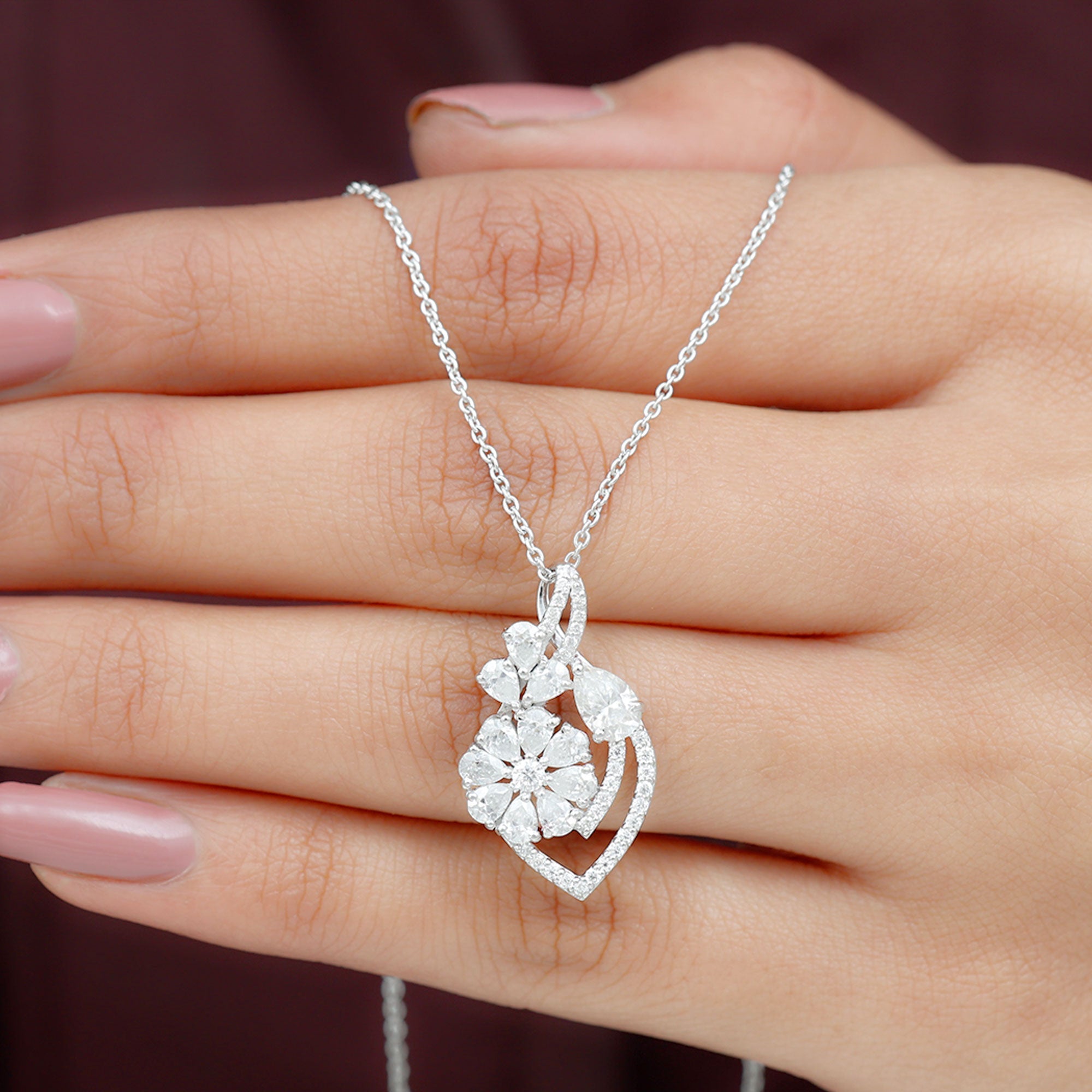 Certified Moissanite Designer Infinity Necklace With Chain