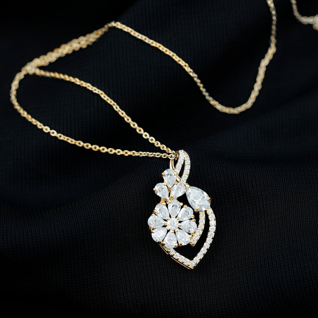 Certified Moissanite Designer Infinity Necklace With Chain