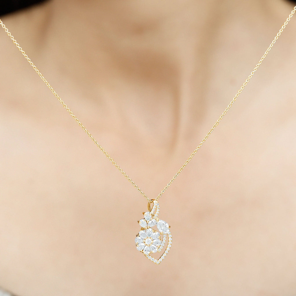 Certified Moissanite Designer Infinity Necklace With Chain