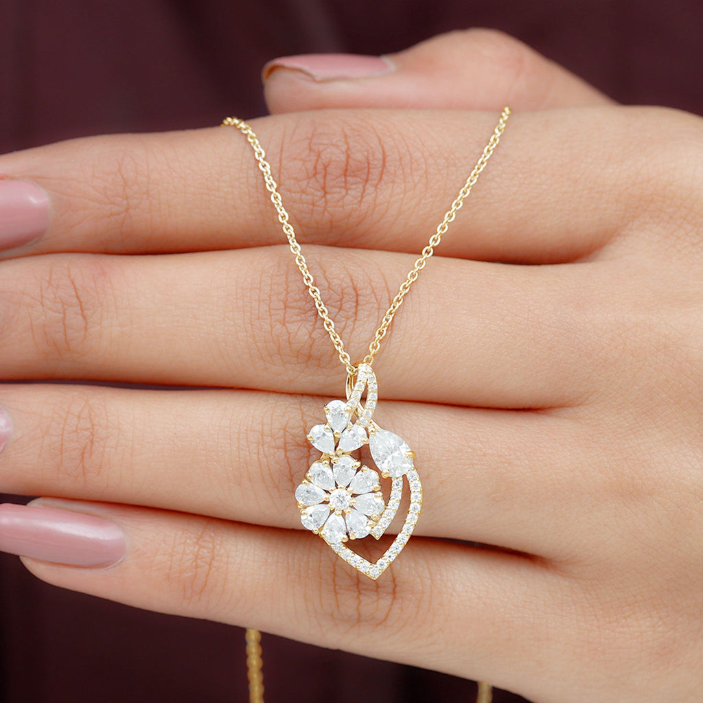 Certified Moissanite Designer Infinity Necklace With Chain
