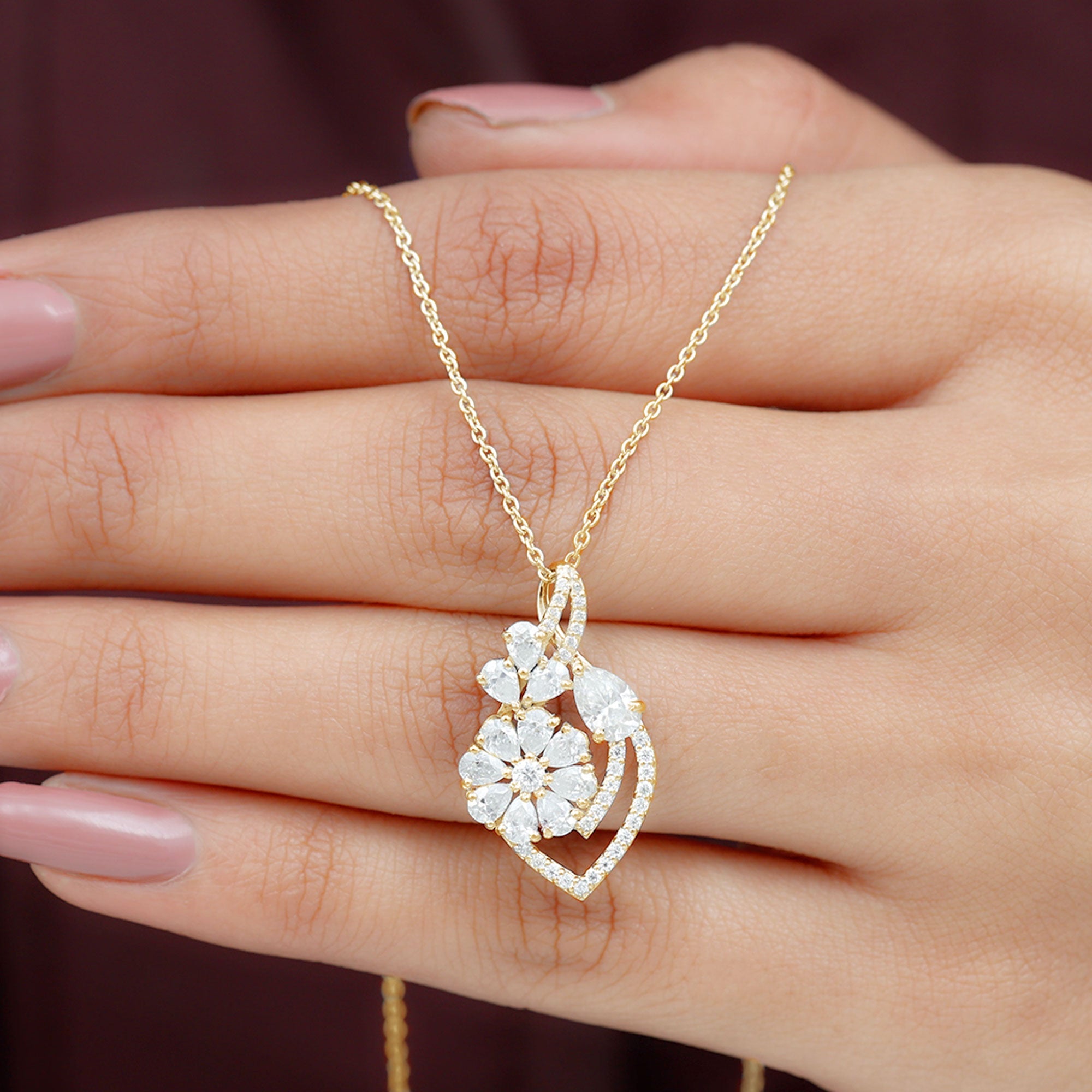 Certified Moissanite Designer Infinity Necklace With Chain