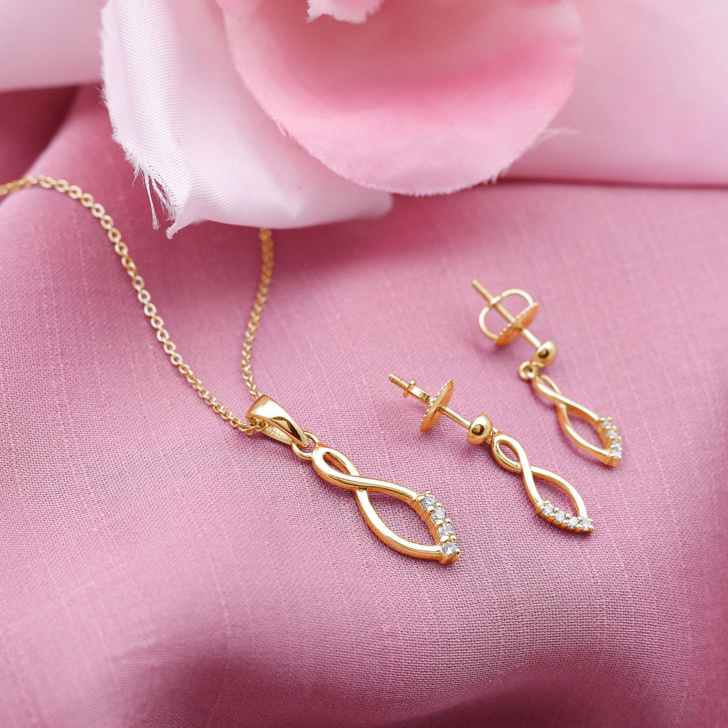 Diamond Infinity Jewelry Set for Women
