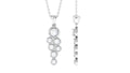3/4 CT Certified Moissanite Cluster Dangle Pendant in Bezel Setting