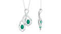 Natural Emerald Statement Necklace with Diamond for Women