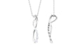 Minimal Diamond Infinity Pendant Necklace for Women