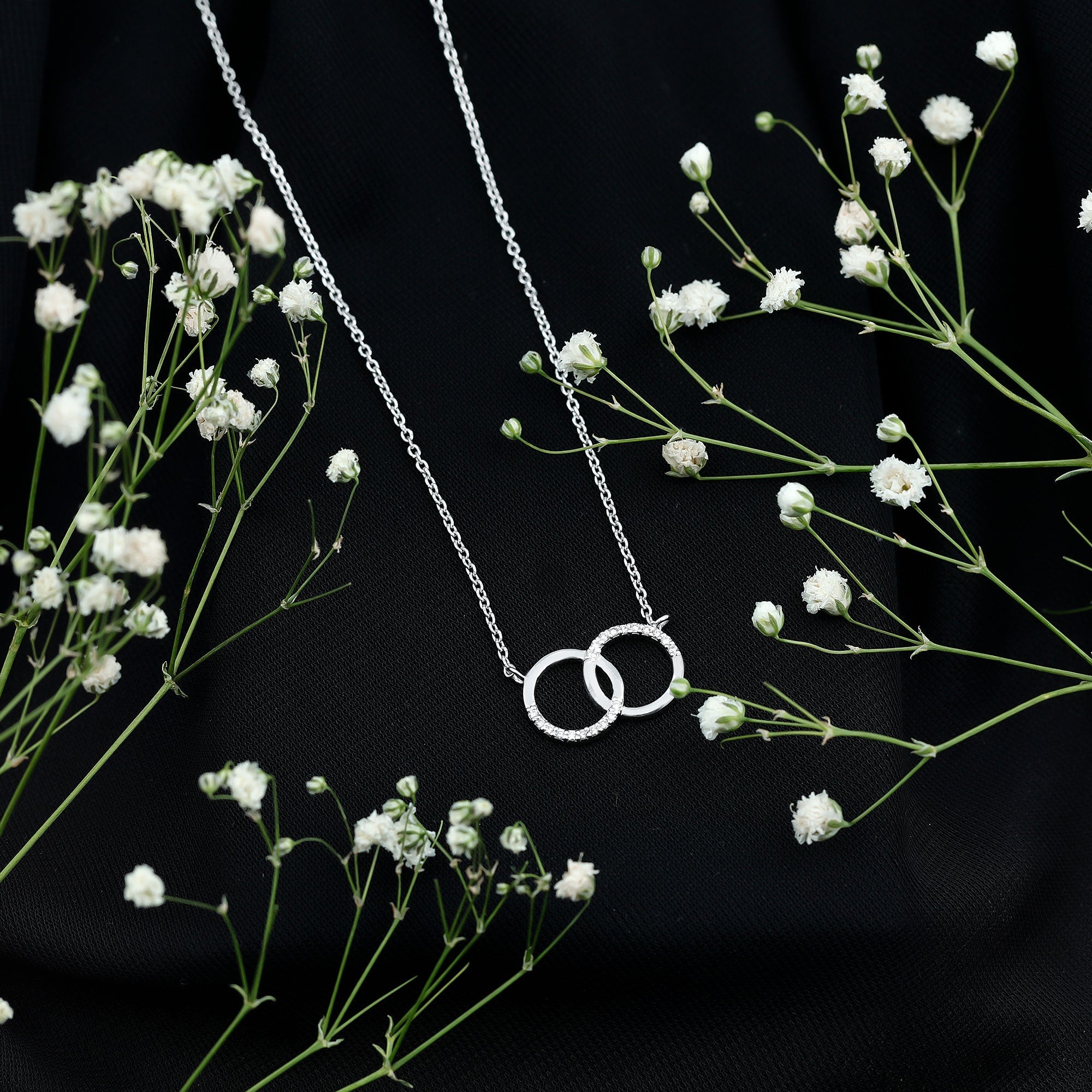 Certified Diamond Circle Pendant Necklace