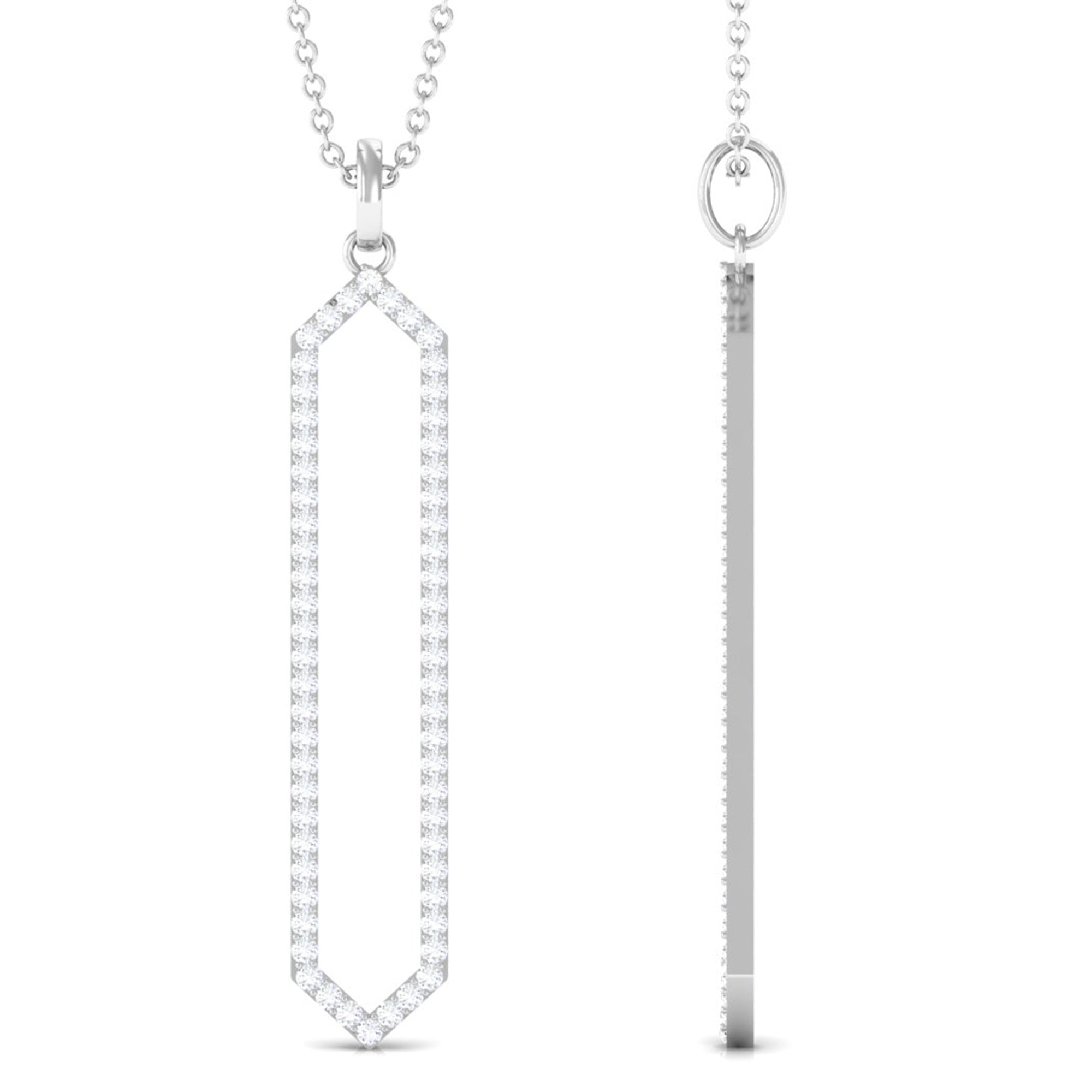 Certified Diamond Geometric Necklace For Women