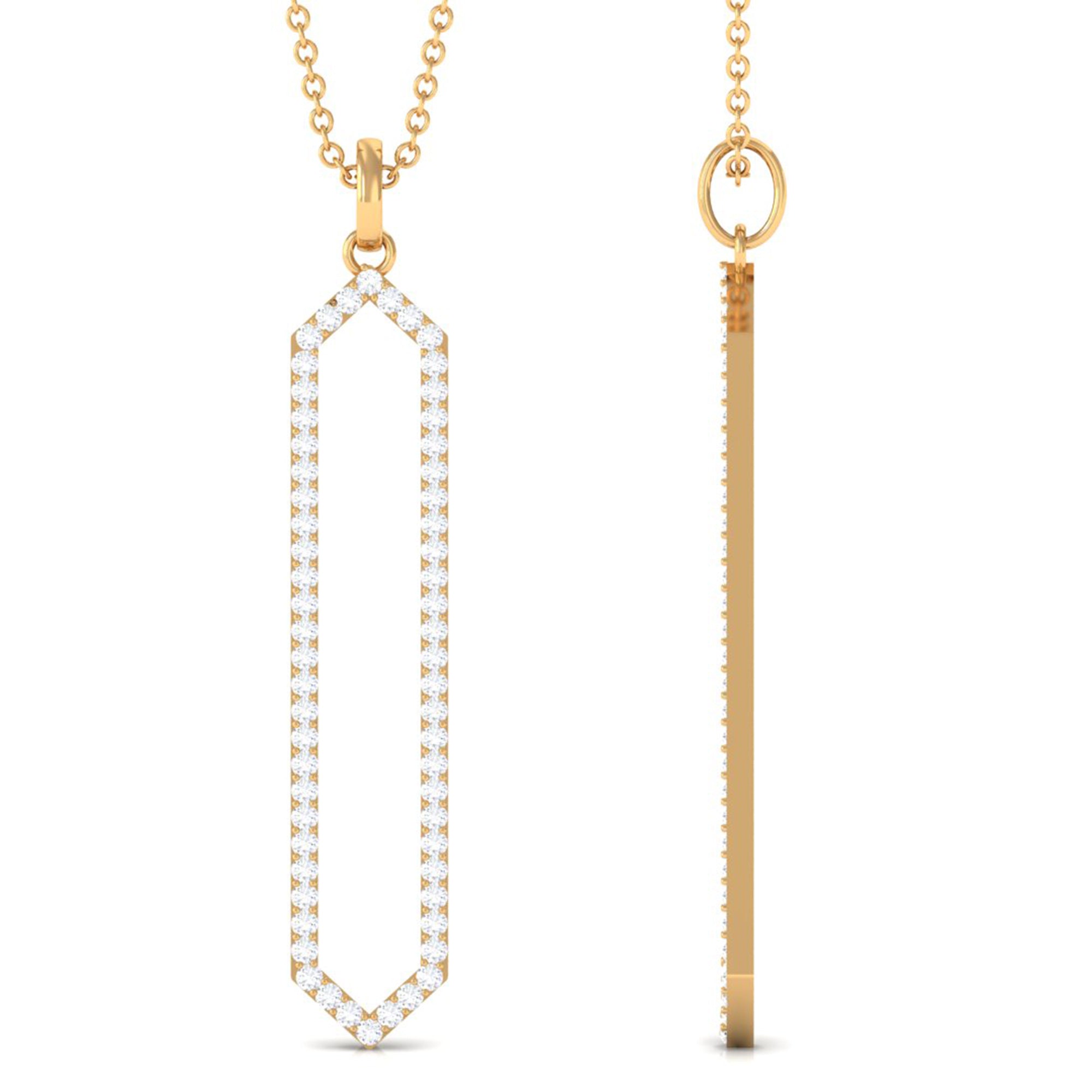 Certified Diamond Geometric Necklace For Women