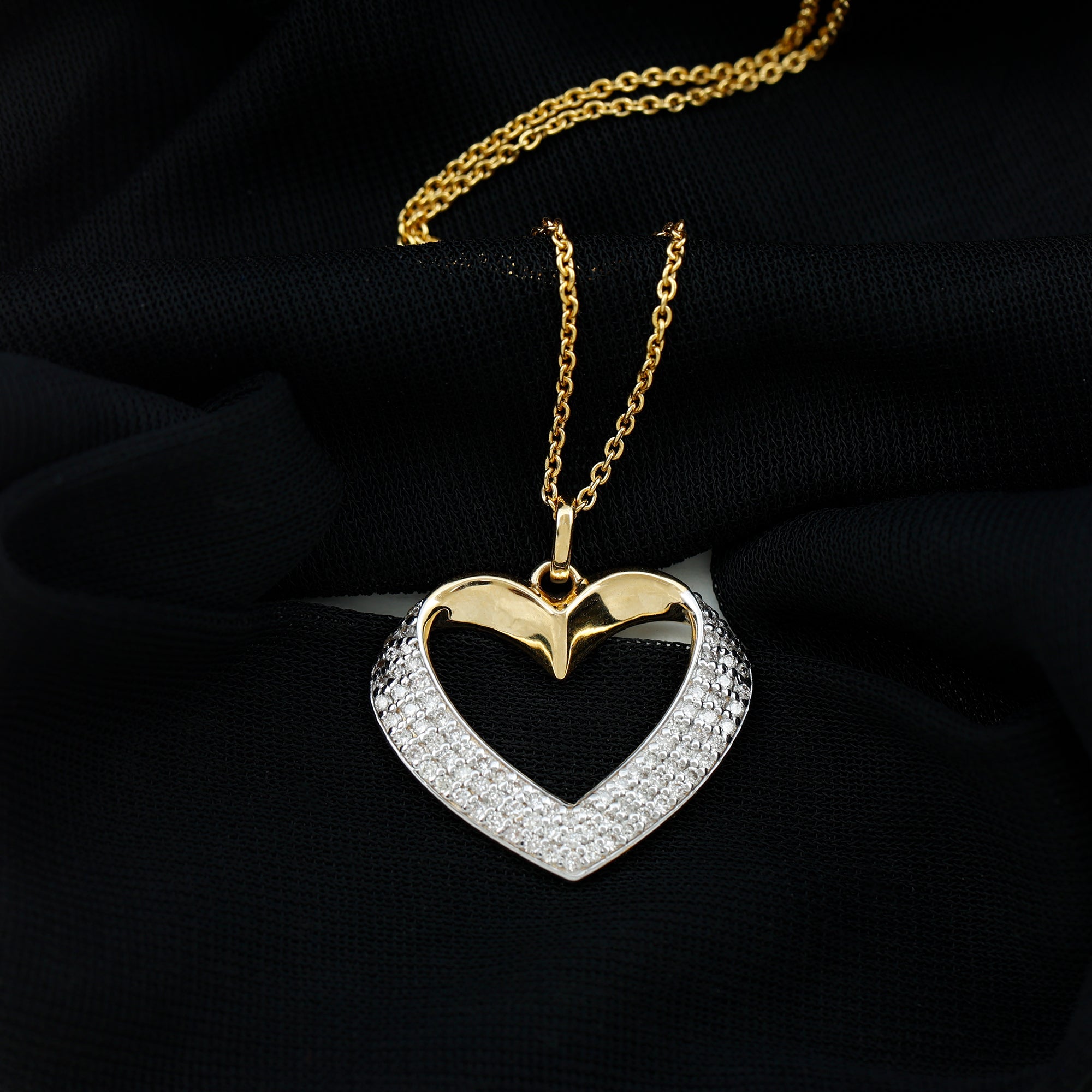 Certified Moissanite Heart Bridal Necklace With Chain