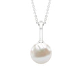 Bead Set Round Freshwater Pearl Solitaire Pendant