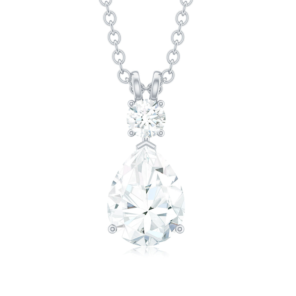 Certified Moissanite Wedding Necklace for Bride