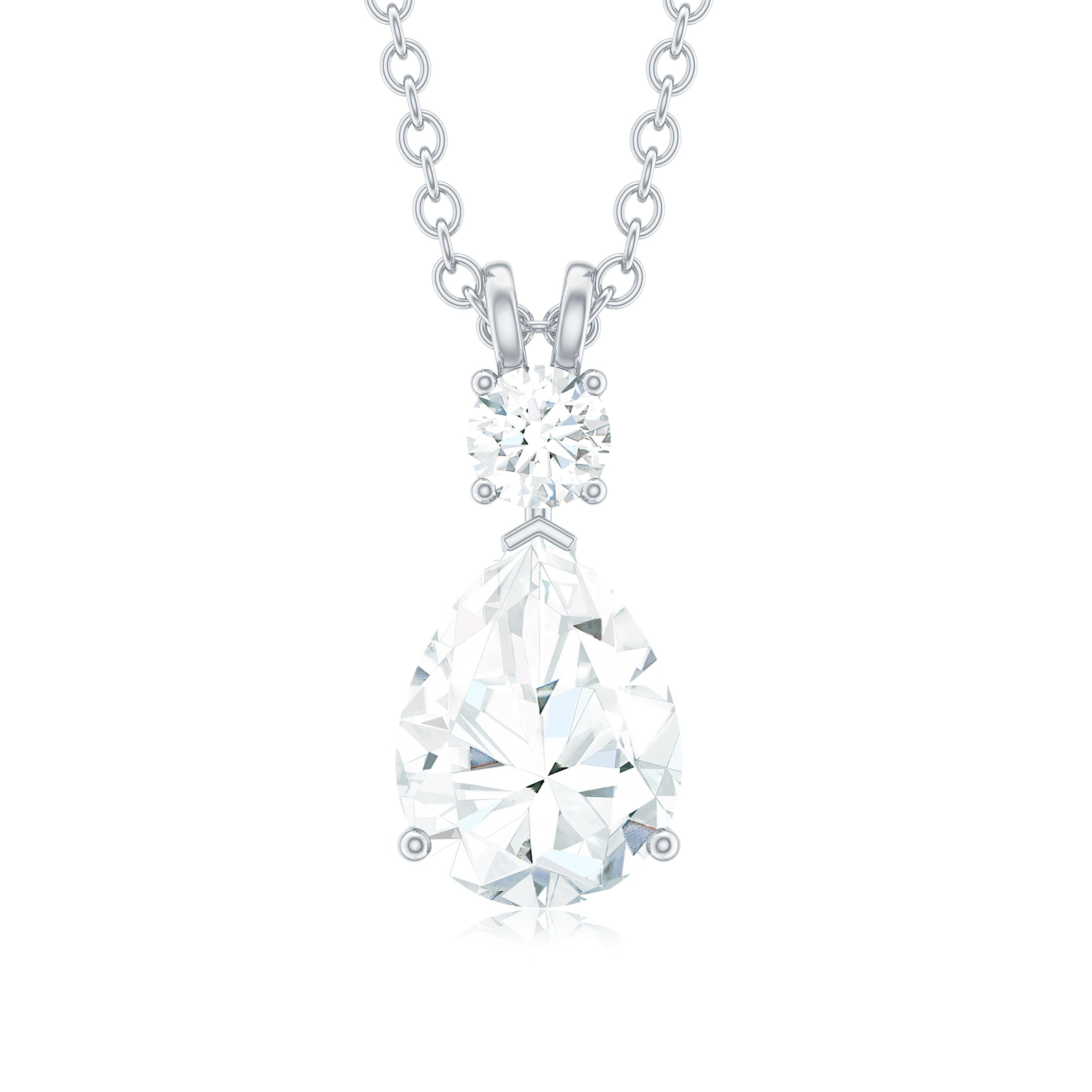 Certified Moissanite Wedding Necklace for Bride