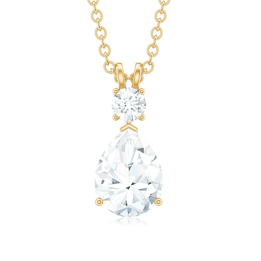 Certified Moissanite Wedding Necklace for Bride