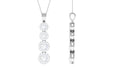 Certified Moissanite Minimal Halo Dangle Pendant