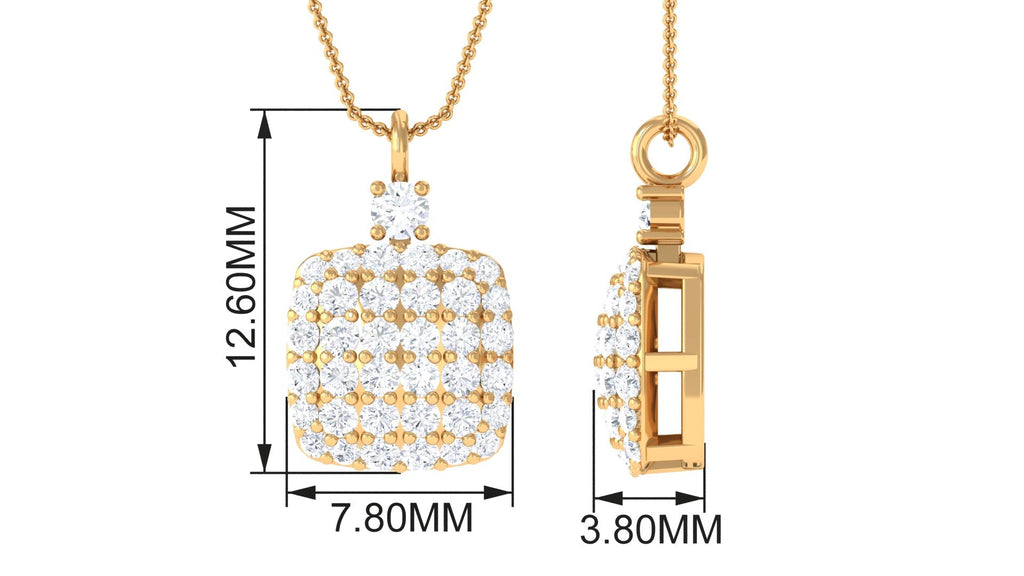 1/4 CT Certified Moissanite Bridal Pendant in Prong Setting