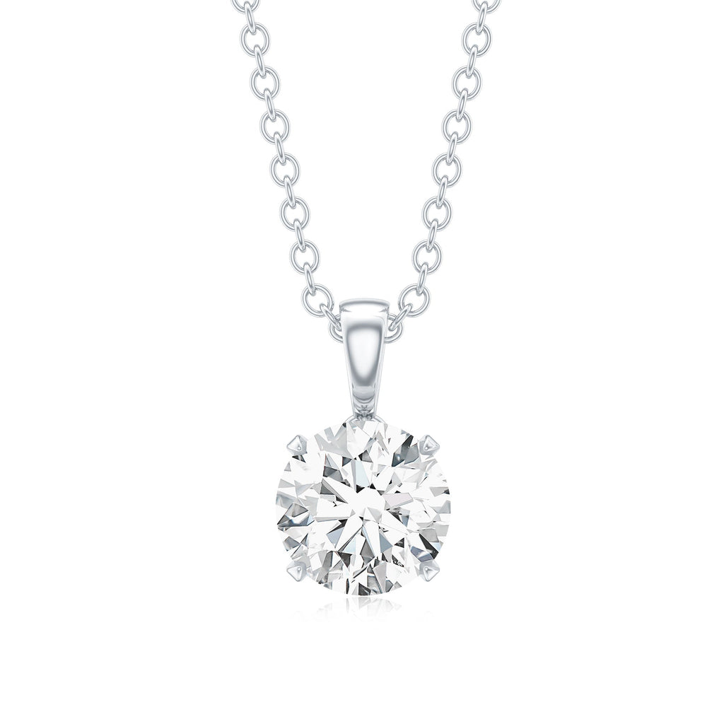 1 CT Certified Moissanite Solitaire Pendant in Claw Set