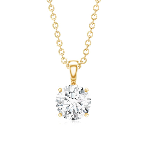 1 CT Certified Moissanite Solitaire Pendant in Claw Set
