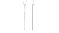 1.25 CT Certified Moissanite Bar Dangle Pendant